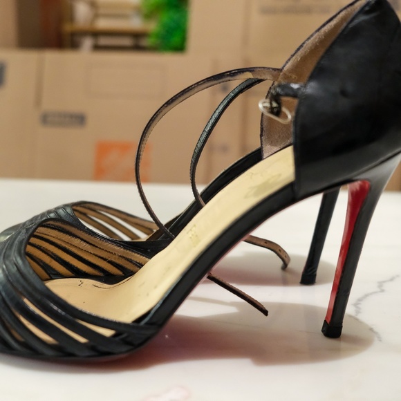 Christian Louboutin Black Leather Heels - Picture 5 of 9